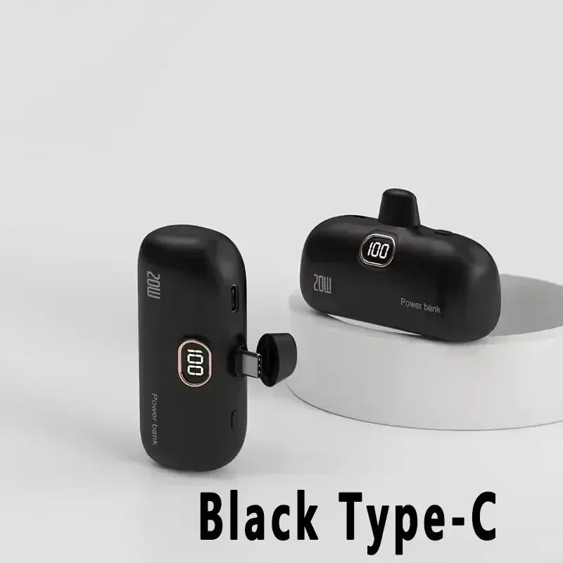Cargador portátil externo carga rápida para IPHONE y tipo C