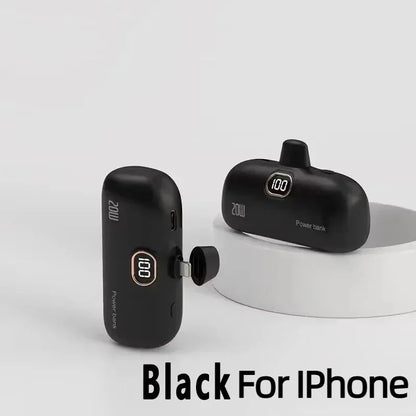 Cargador portátil externo carga rápida para IPHONE y tipo C