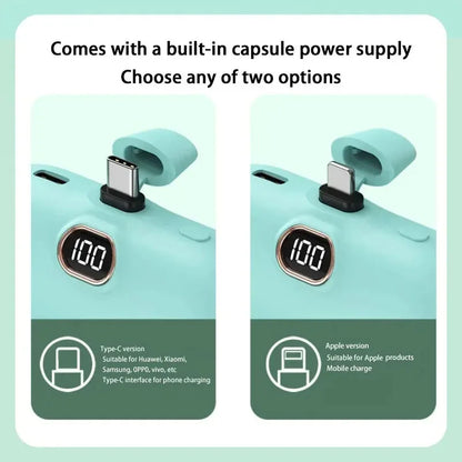 Cargador portátil externo carga rápida para IPHONE y tipo C