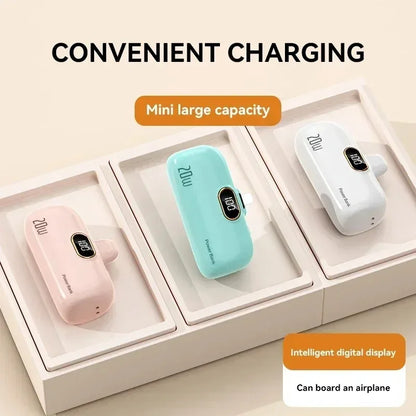 Cargador portátil externo carga rápida para IPHONE y tipo C